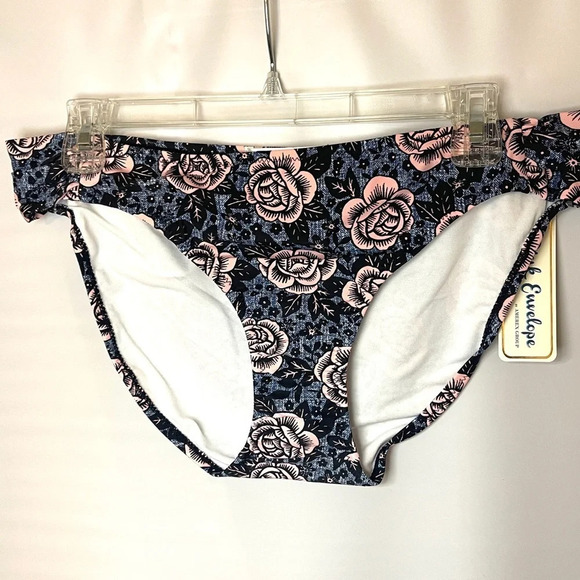 Pink Envelope Shirred Hipster Bikini Bottoms - Picture 3 of 6